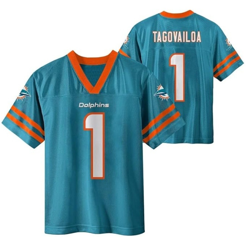 NFL Team Kids' Aqua Tua Tagovailoa #1 Miami Dolphins Football Jersey Size 2T‎